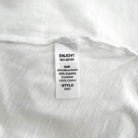 Michael Stars Women;s White Long Sleeve Button Down Shirt Top Size 1/S - Picture 4 of 4